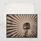 Briefkaart met Cool microfoon (Voorkant / Achterkant)