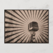 Briefkaart met Cool microfoon (Voorkant)