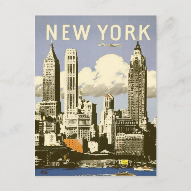 Briefkaart met Cool  New York Print (Voorkant)