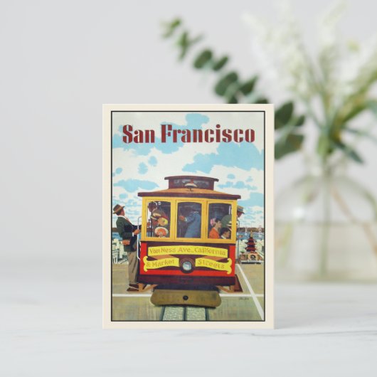 Briefkaart met Cool San Francisco Print (Staand voorkant)