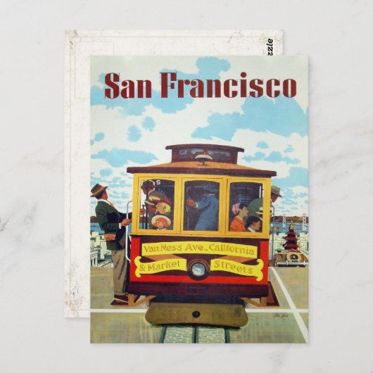 Briefkaart met Cool San Francisco Print (Voorkant / Achterkant)