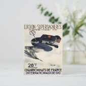 Briefkaart met Cool Ski Poster uit Frankrijk (Staand voorkant)