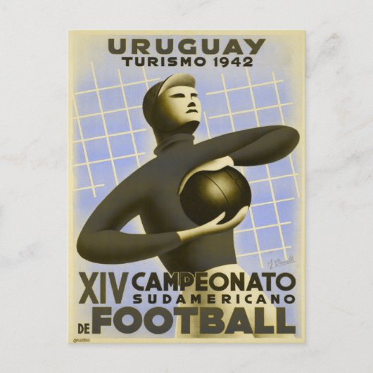 Briefkaart met  Copa de America Soccer Print (Voorkant)
