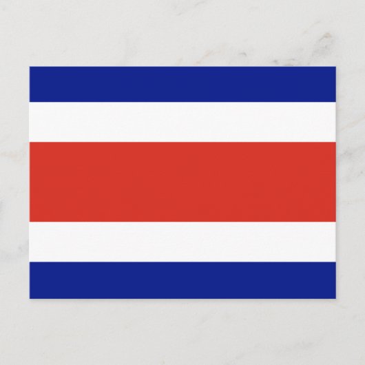 Briefkaart met Costa Ricaanse vlag (Voorkant)