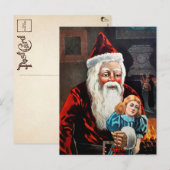  Briefkaart met Creepy Santa en Doll (Voorkant / Achterkant)