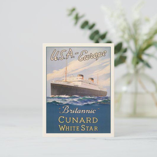 Briefkaart met cruiseschepen Adverteren Poster (Staand voorkant)