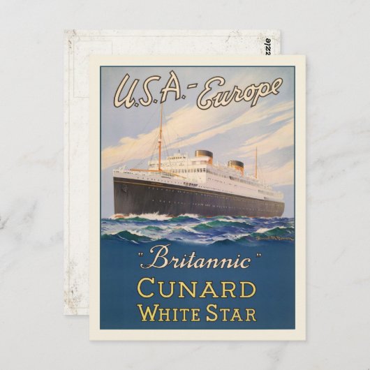 Briefkaart met cruiseschepen Adverteren Poster (Voorkant / Achterkant)