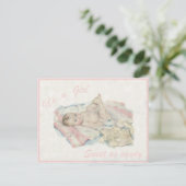  Briefkaart met Cute Little Baby Girl (Staand voorkant)