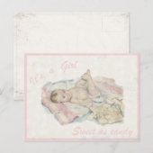  Briefkaart met Cute Little Baby Girl (Voorkant / Achterkant)