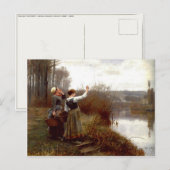 Briefkaart met Daniel Ridgway Knight schilderen (Voorkant / Achterkant)