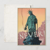 Briefkaart met de  Amerikaanse WWII Propaganda (Voorkant / Achterkant)