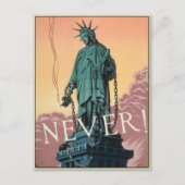 Briefkaart met de  Amerikaanse WWII Propaganda (Voorkant)