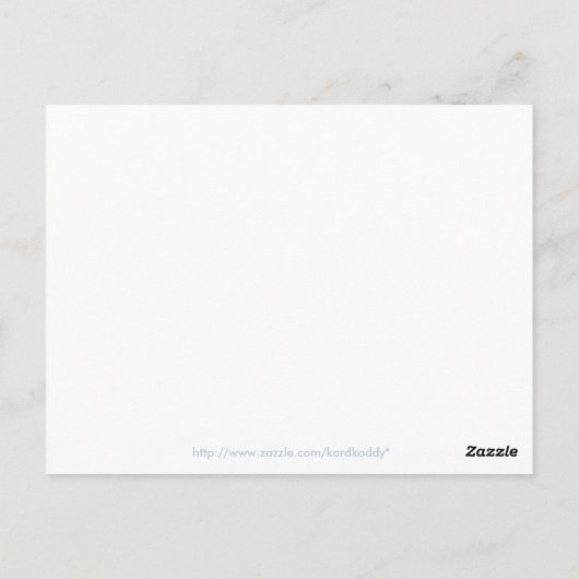 Briefkaart met de boomstructuur Evergreen (Achterkant)