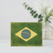 Briefkaart met de Braziliaanse vlag Cool (Staand voorkant)