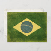 Briefkaart met de Braziliaanse vlag Cool (Voorkant / Achterkant)