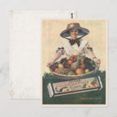 Briefkaart met de  Californische Vruchtdame (Voorkant / Achterkant)