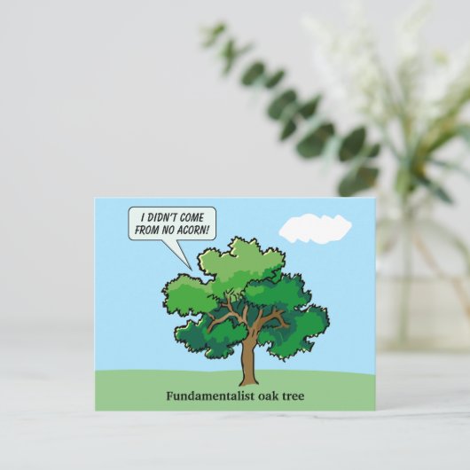 Briefkaart met de fundamentalistische eikenboom-Ca (Staand voorkant)