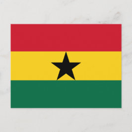 Briefkaart met de Ghanese vlag