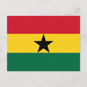 Briefkaart met de Ghanese vlag