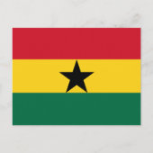 Briefkaart met de Ghanese vlag (Voorkant)