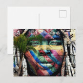 Briefkaart met de grootste Street Mural (Brazilië) (Voorkant / Achterkant)
