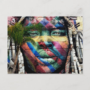 Briefkaart met de grootste Street Mural (Brazilië)