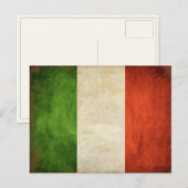 Briefkaart met de  Italiaanse vlag Dirty (Voorkant / Achterkant)