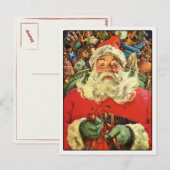 Briefkaart met de  Kerstman Groeten (Voorkant / Achterkant)