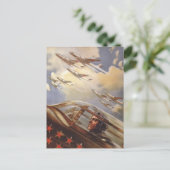 Briefkaart met de luchtmacht van de USSR - propag (Staand voorkant)