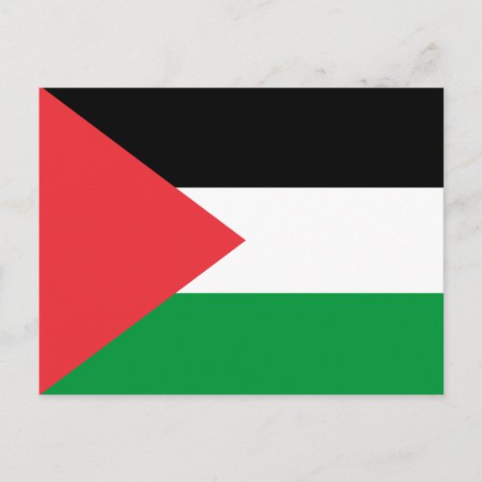 Briefkaart met de Palestijnse vlag (Voorkant)