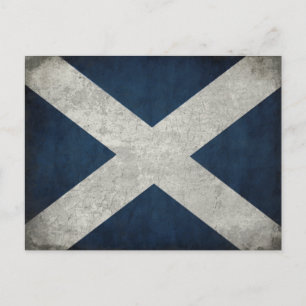 Briefkaart met de smerige Schotse vlag