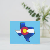 Briefkaart met de vlag Texas, Bright Colorado (Staand voorkant)
