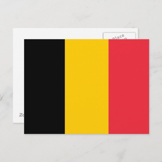 Briefkaart met de vlag van België (Voorkant / Achterkant)