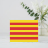 Briefkaart met de vlag van Catalonië (Staand voorkant)