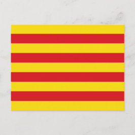Briefkaart met de vlag van Catalonië