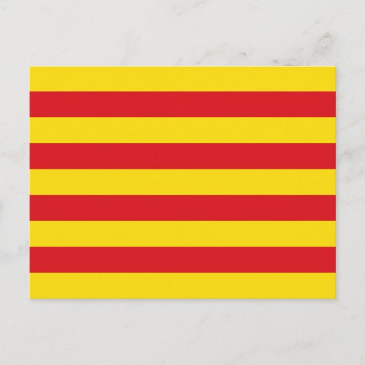 Briefkaart met de vlag van Catalonië (Voorkant)