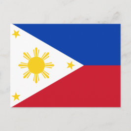 Briefkaart met de vlag van de Filipijnen