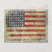 Briefkaart met de vlag van de VS (Voorkant)