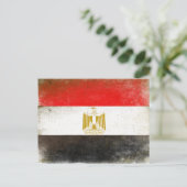 Briefkaart met de vlag van Egypte (Staand voorkant)