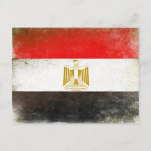 Briefkaart met de vlag van Egypte