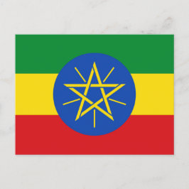 Briefkaart met de vlag van Ethiopië