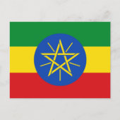 Briefkaart met de vlag van Ethiopië (Voorkant)