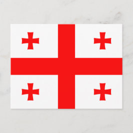 Briefkaart met de vlag van Georgië
