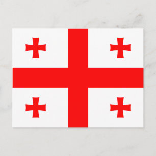 Briefkaart met de vlag van Georgië