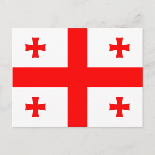 Briefkaart met de vlag van Georgië (Voorkant)