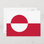 Briefkaart met de vlag van Groenland (Voorkant / Achterkant)