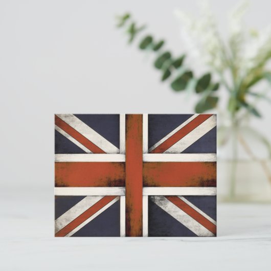 Briefkaart met de  vlag van Groot-Brittannië (Staand voorkant)