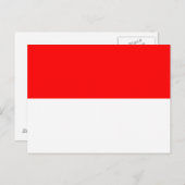 Briefkaart met de vlag van Indonesië (Voorkant / Achterkant)