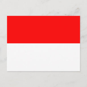 Briefkaart met de vlag van Indonesië