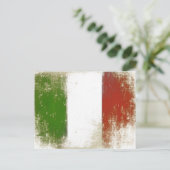 Briefkaart met de  vlag van Italië (Staand voorkant)